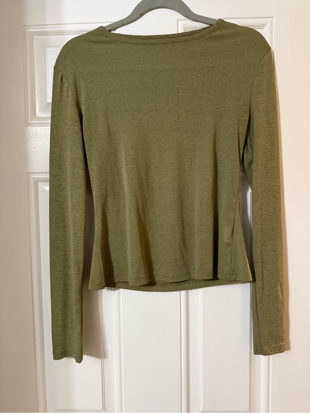 Classic Olive Long-Sleeve Women's Top